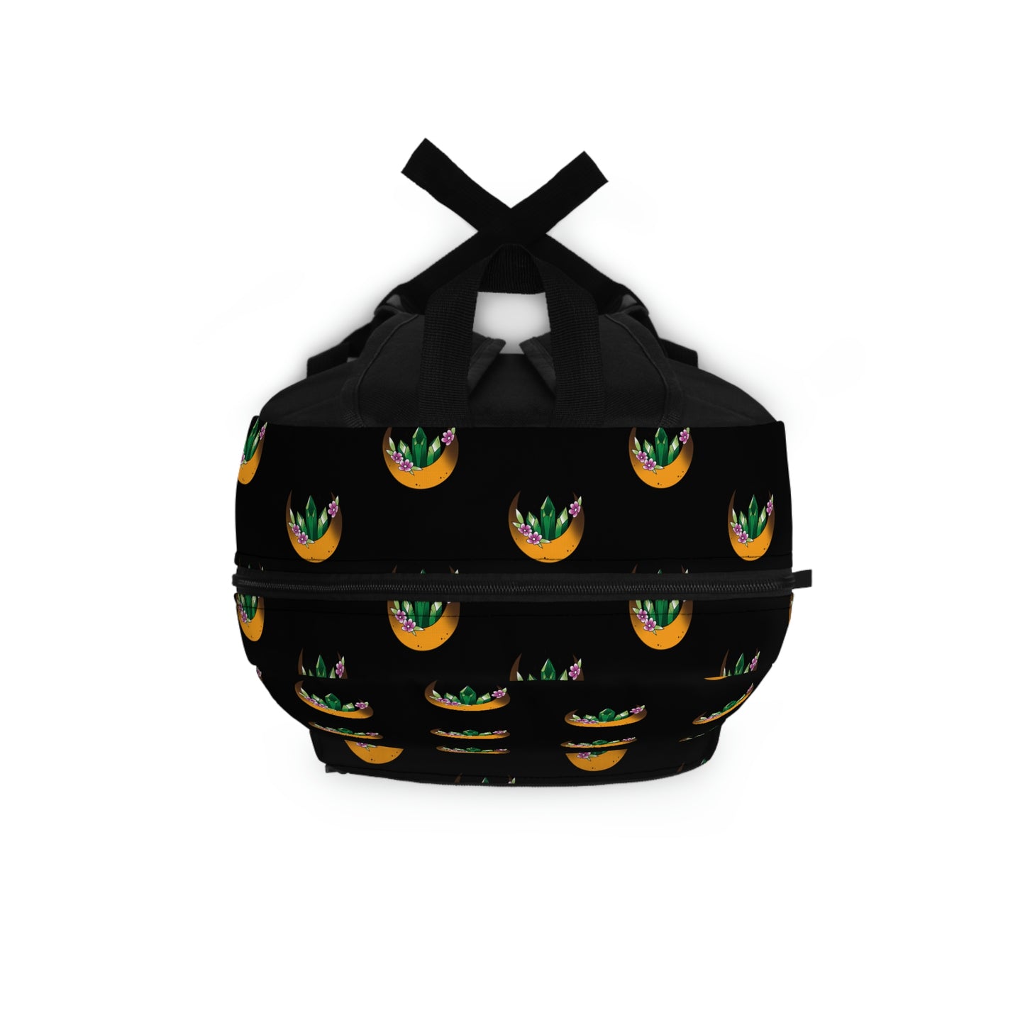 Black Green Crystal Moon Backpack