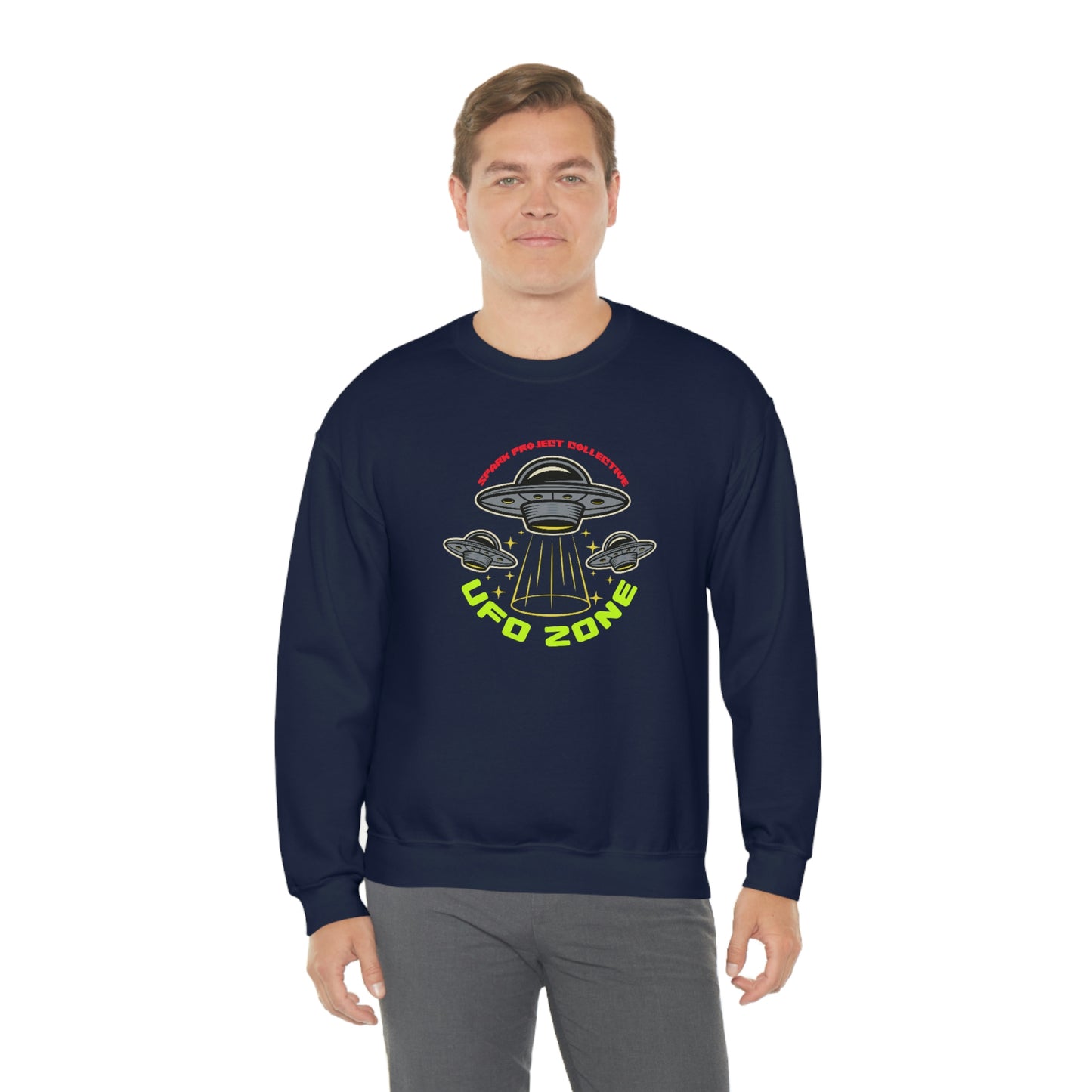 UFO Zone Dark unisex heavy blend crewneck sweatshirt