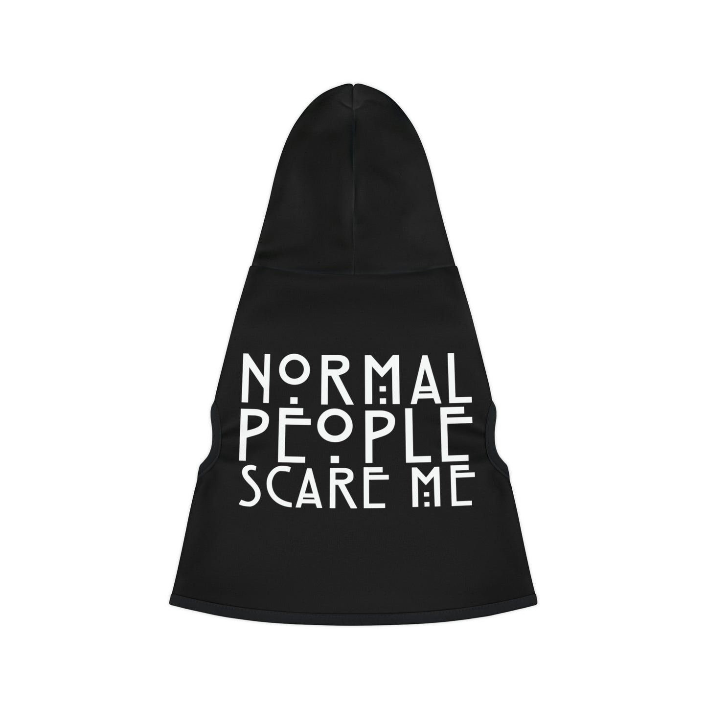 Normal People Scare Me Black Dog Hoodie