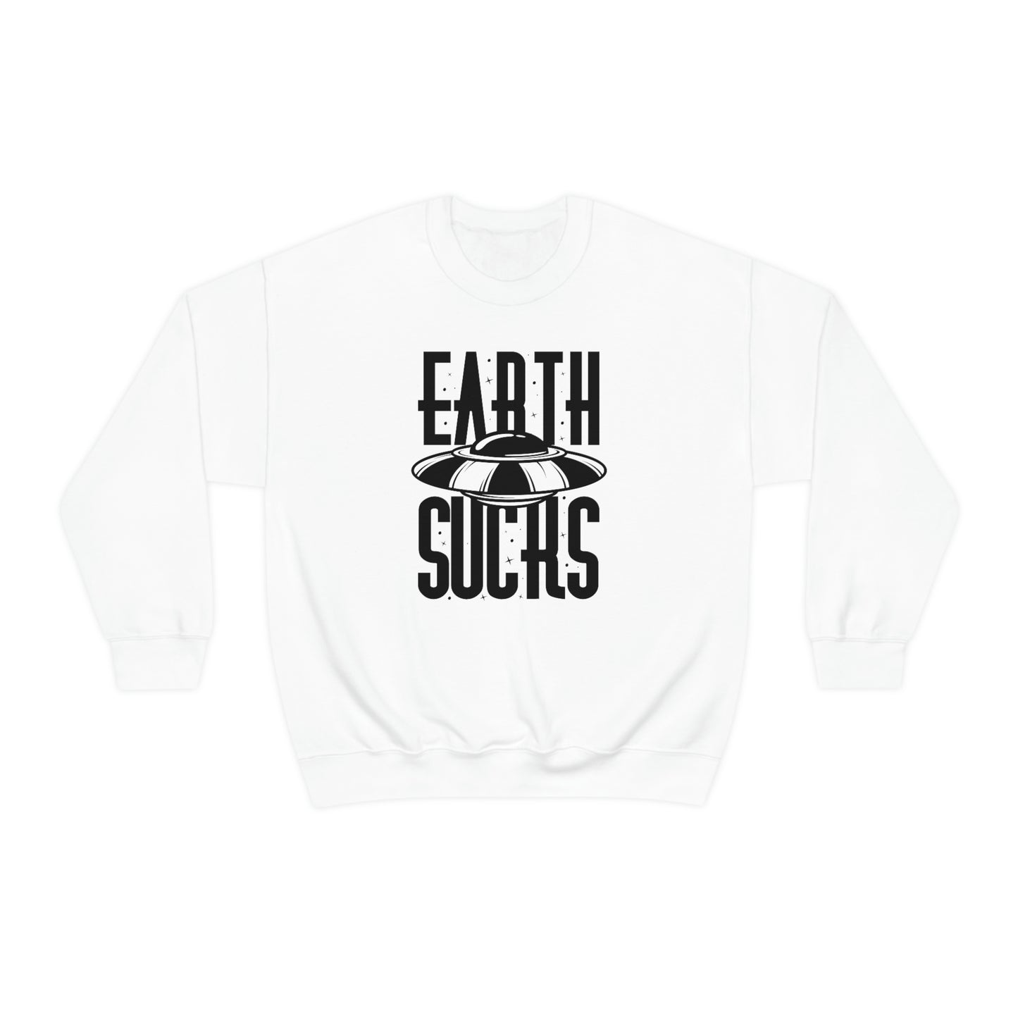 Earth Sucks Black Font unisex heavy blend crewneck sweatshirt