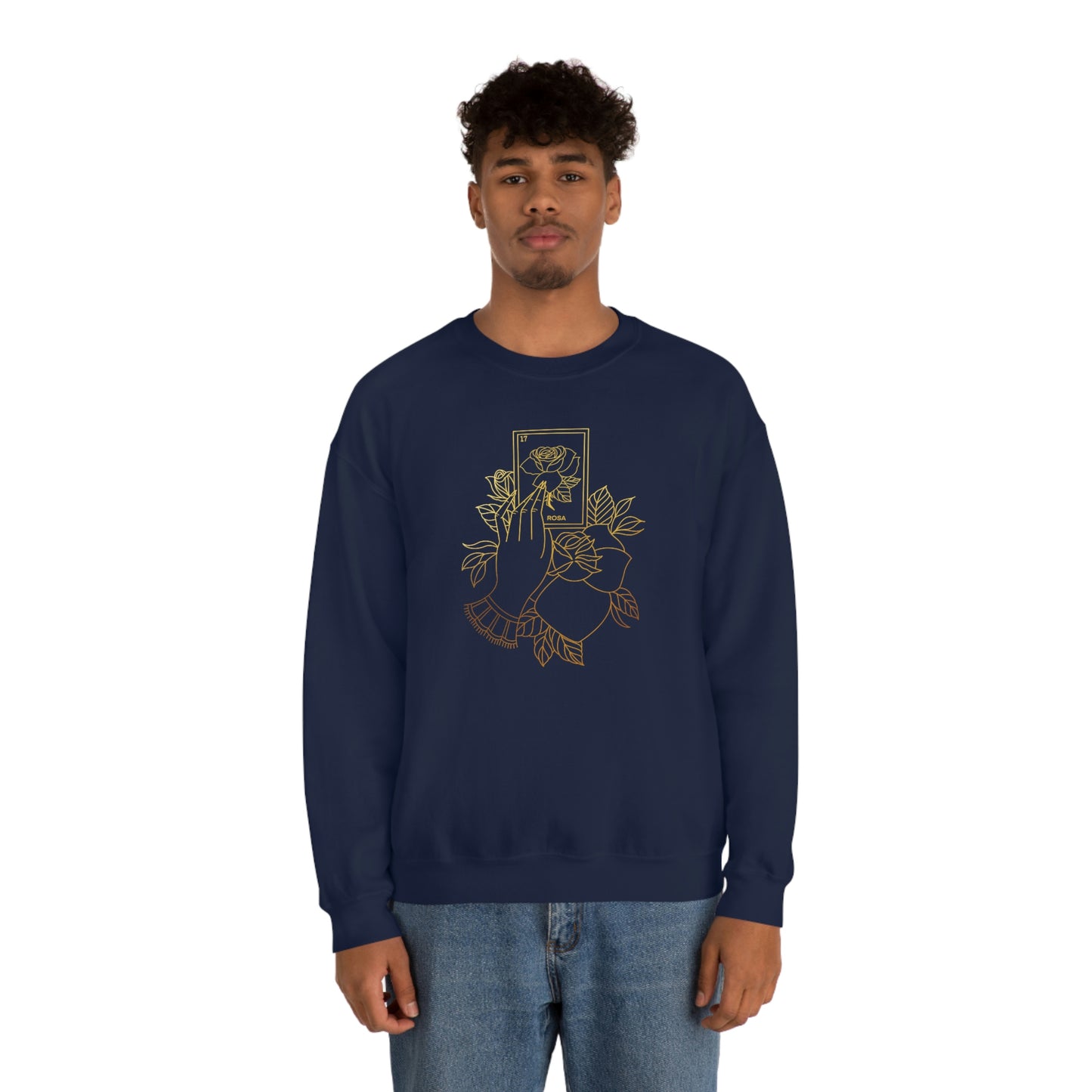 Rosa Card Gold Shading unisex heavy blend crewneck sweatshirt