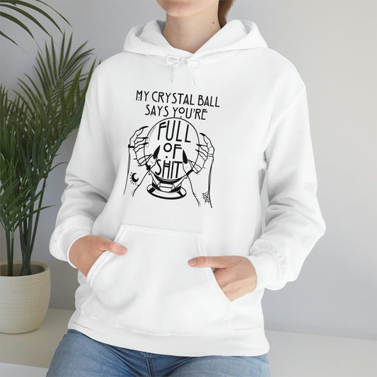 My Crystal Ball Black Font Unisex Heavy Blend™ Hooded Sweatshirt