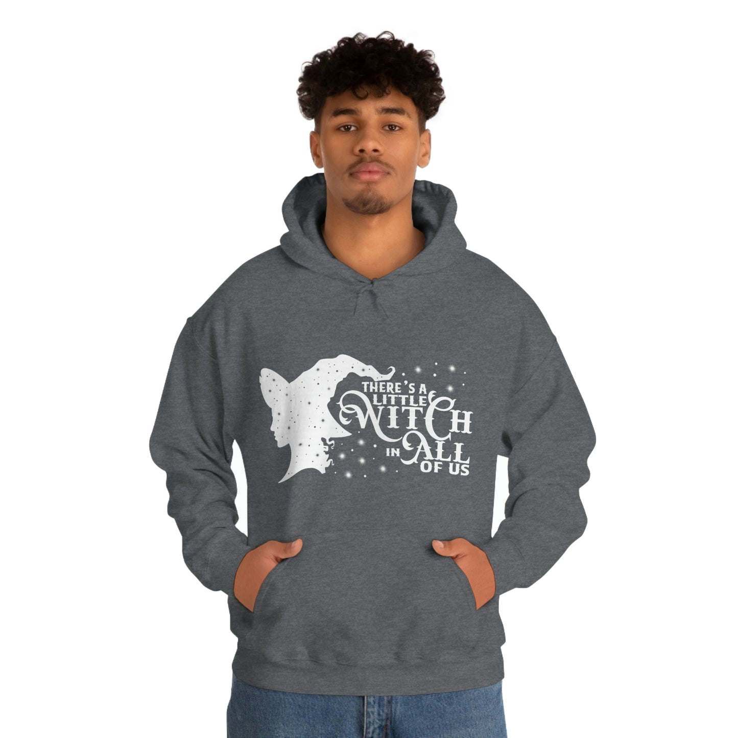 Witch In All of Us White Font Unisex Heavy Blend™ Hooded Sweatshirt