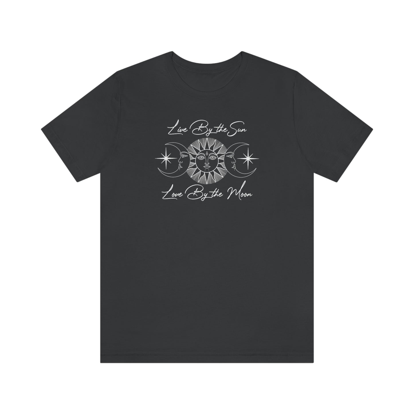 Live by The Sun White Font Unisex Jersey Short Sleeve Tee