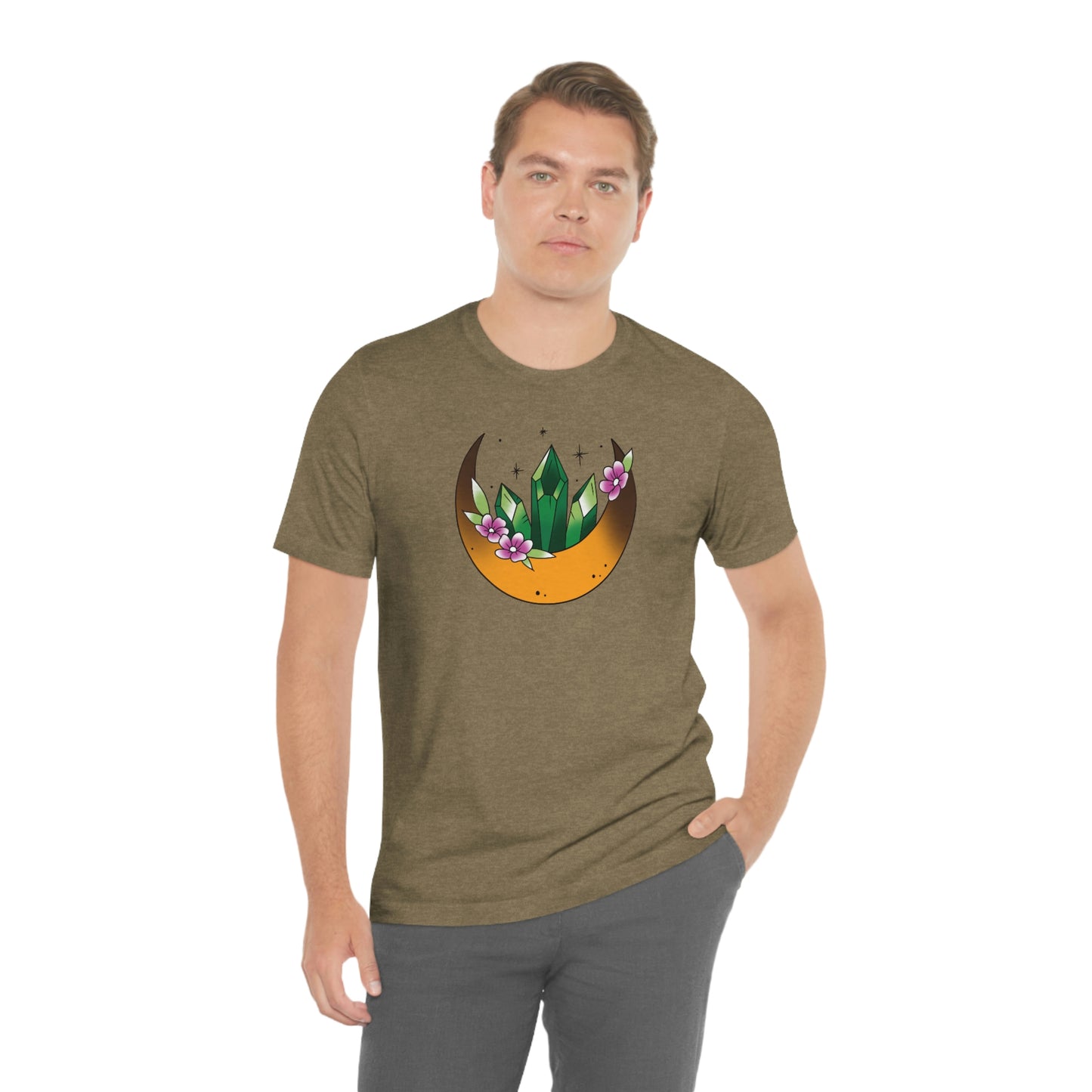 Green Crystal Unisex Jersey Short Sleeve Tee