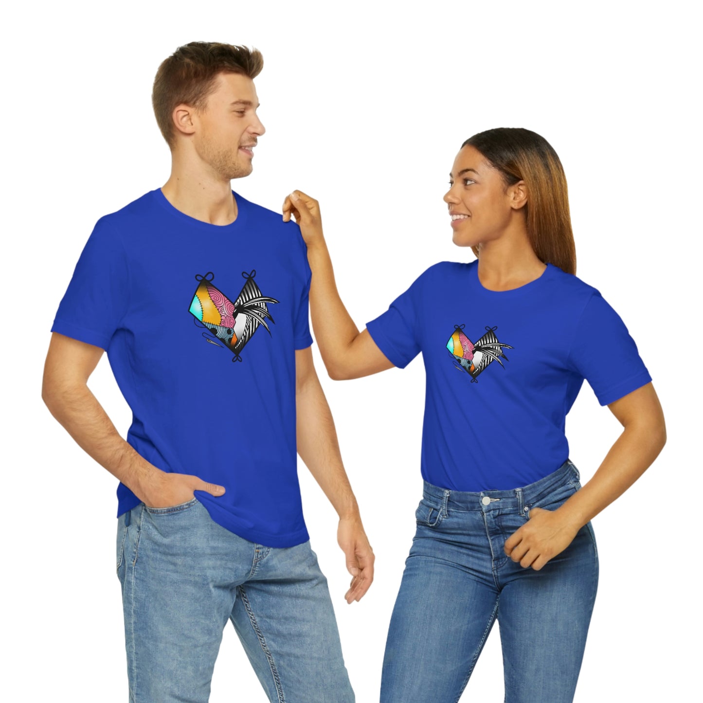 Jack and Sally Heart Unisex Jersey Short Sleeve Tee