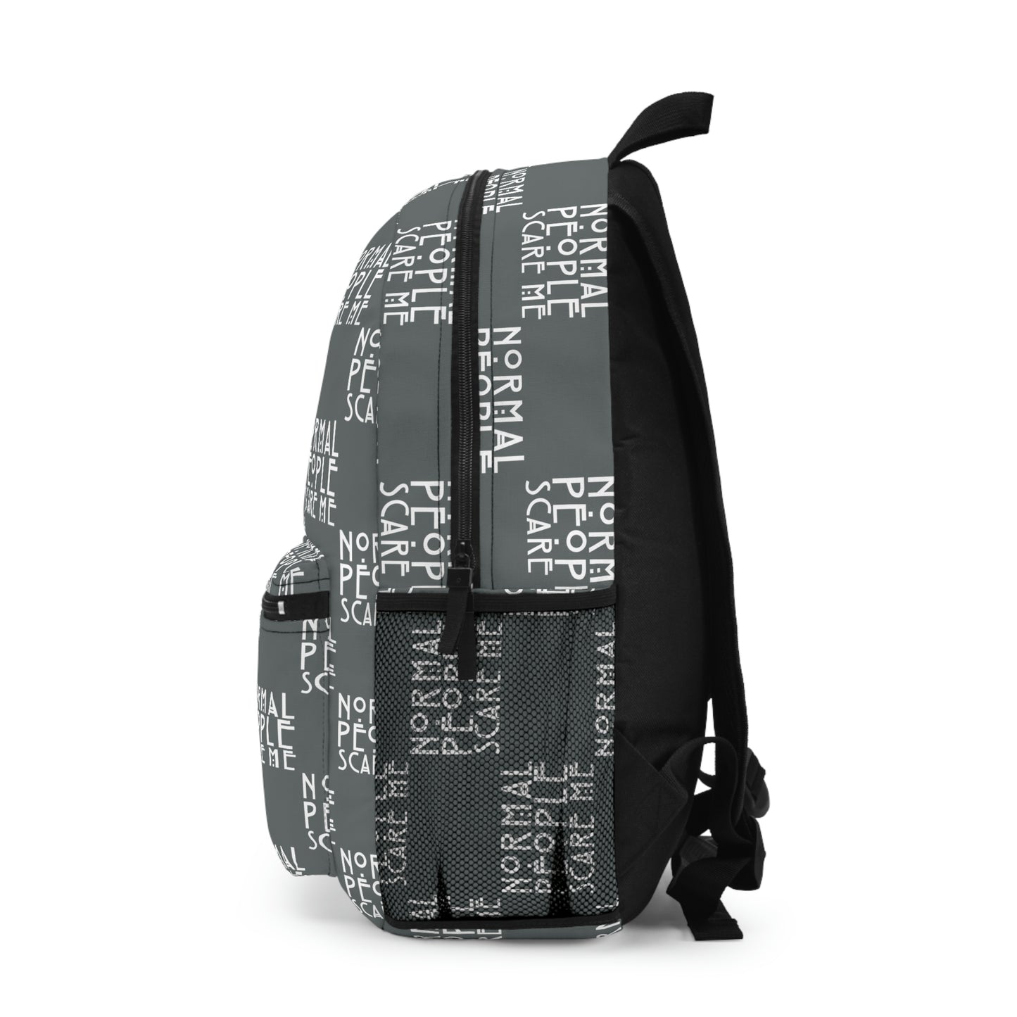 Dark Grey Checkered Normal people Backpack