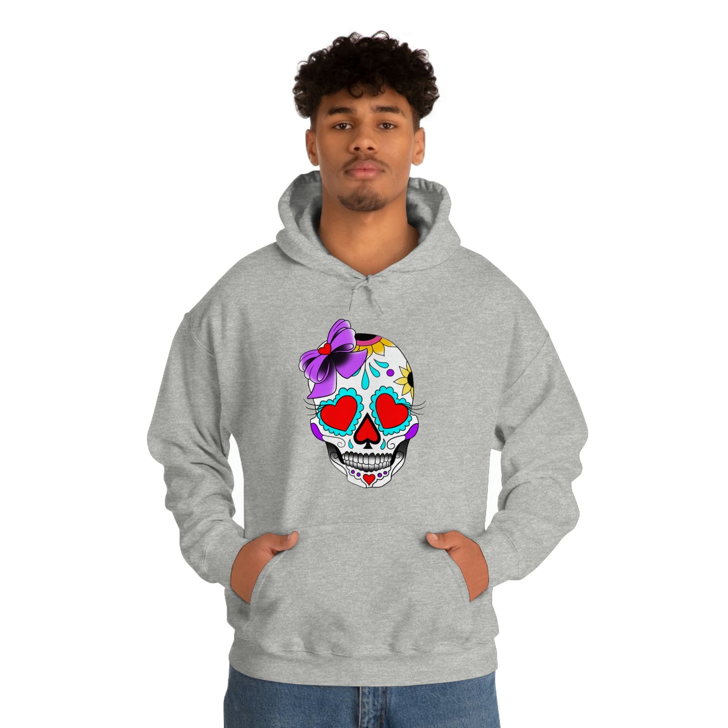 Lady Day of the Dead Unisex Heavy Blend™ Hooded Sweatshirt