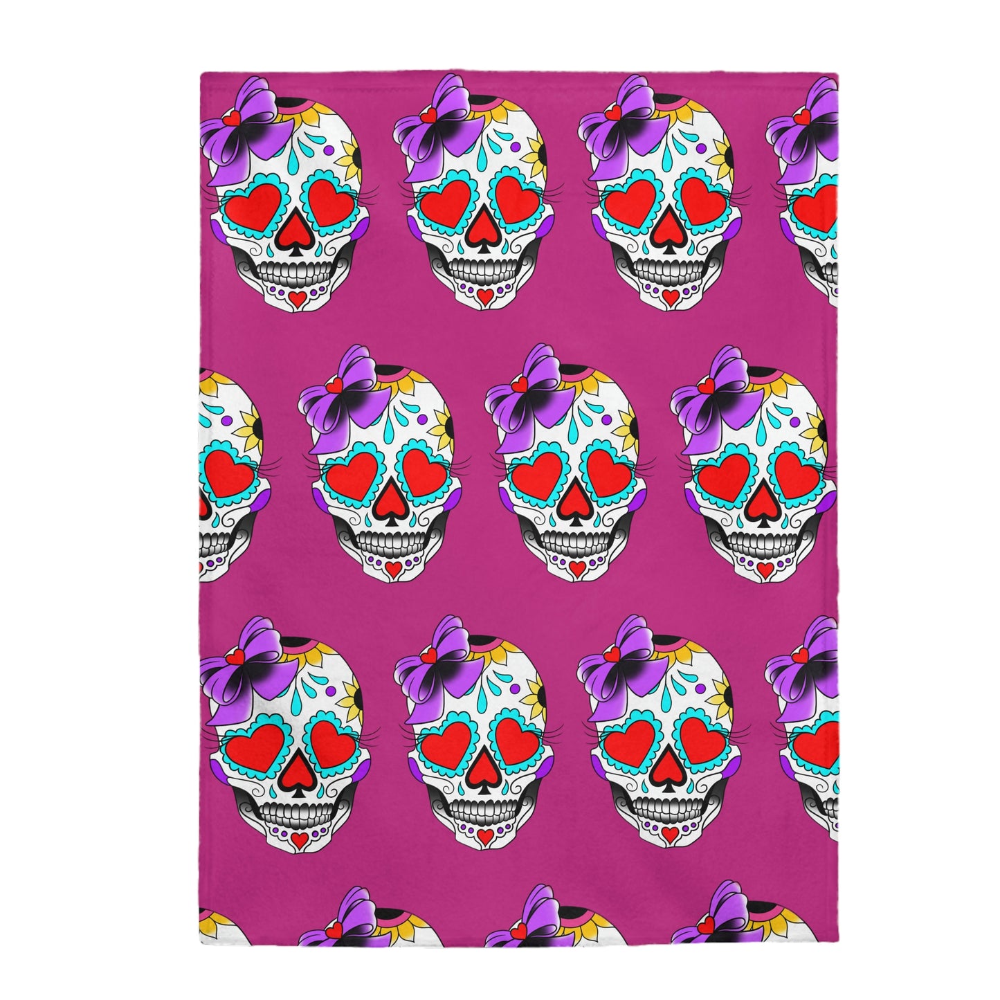 Lady Day of the Dead Velveteen Plush Blanket