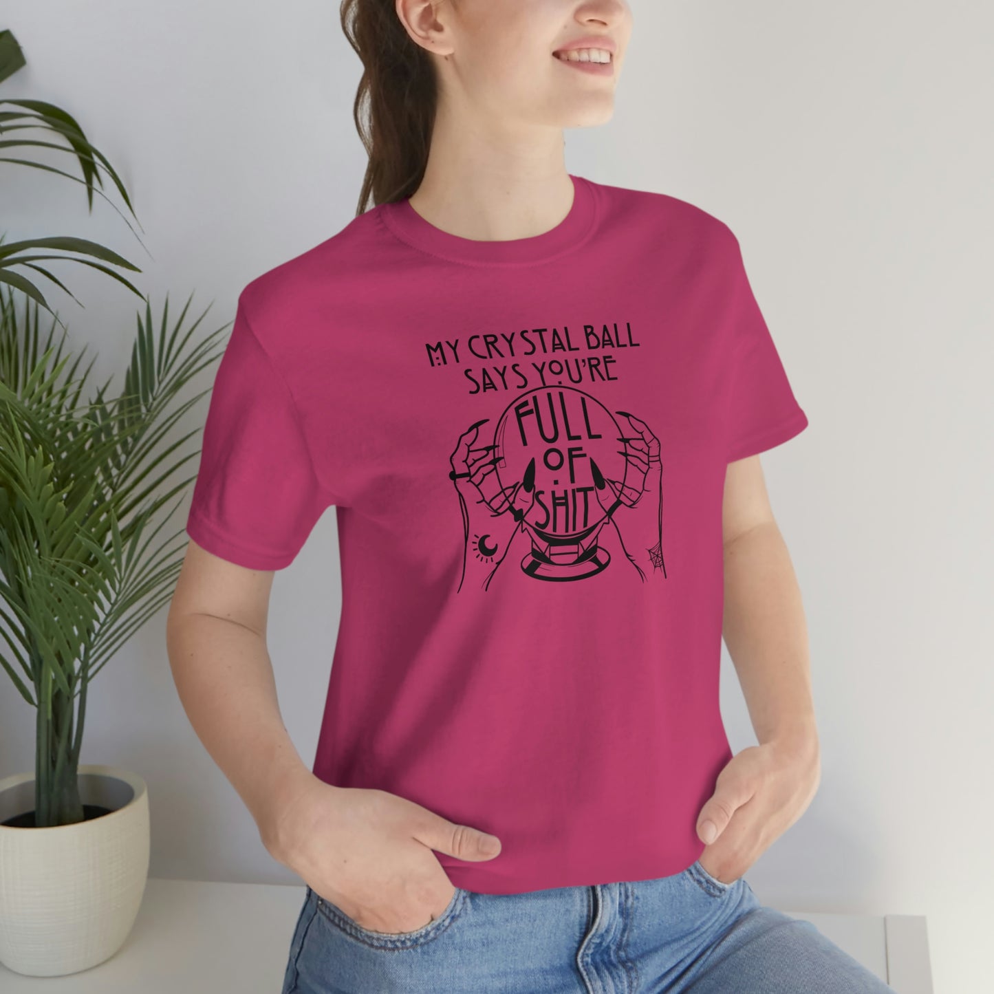 My Crystal Ball Black Font Unisex Jersey Short Sleeve Tee