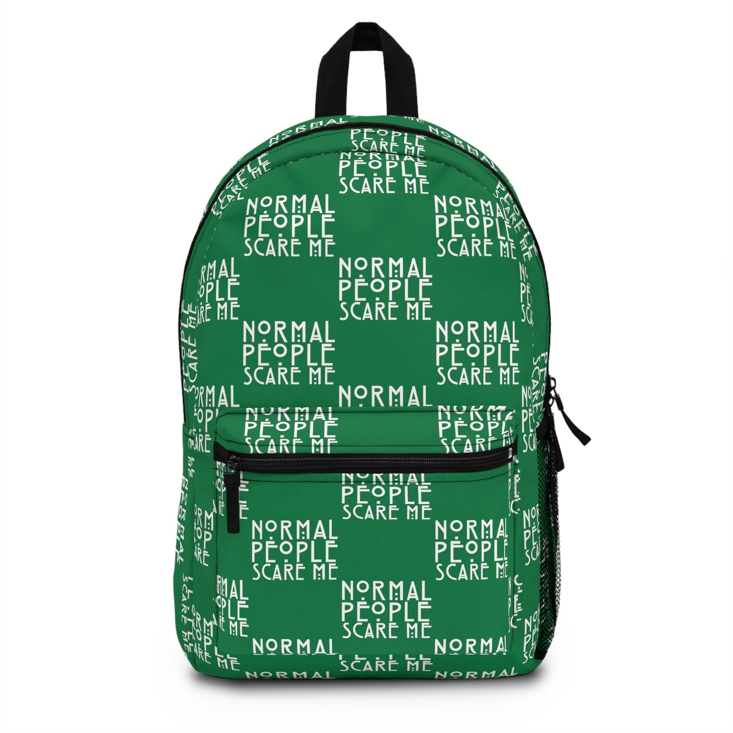 Dark Green Checkered Normal people Backpack