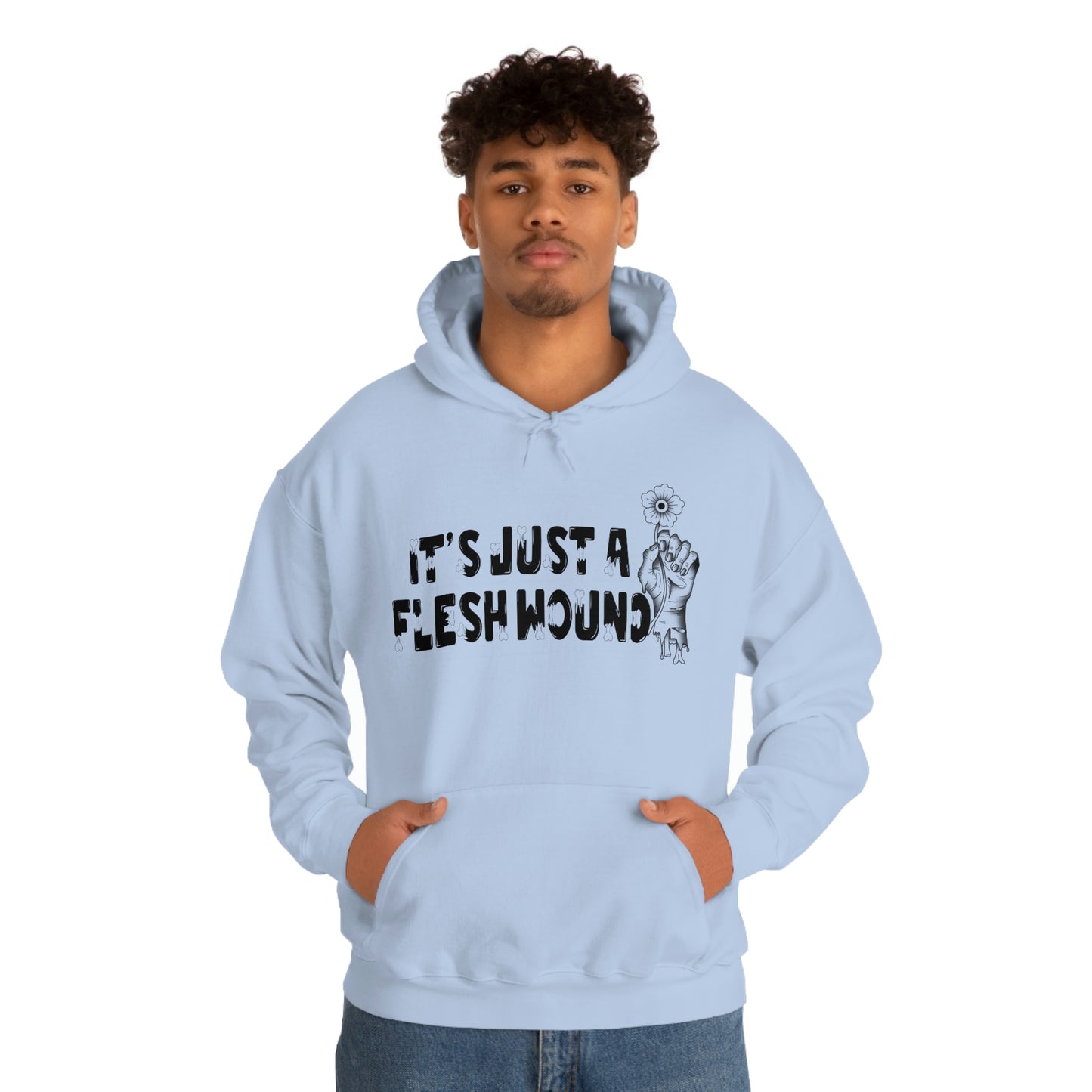 It's Just A Flesh Wound Unisex Heavy Blend™ Hooded Sweatshirt