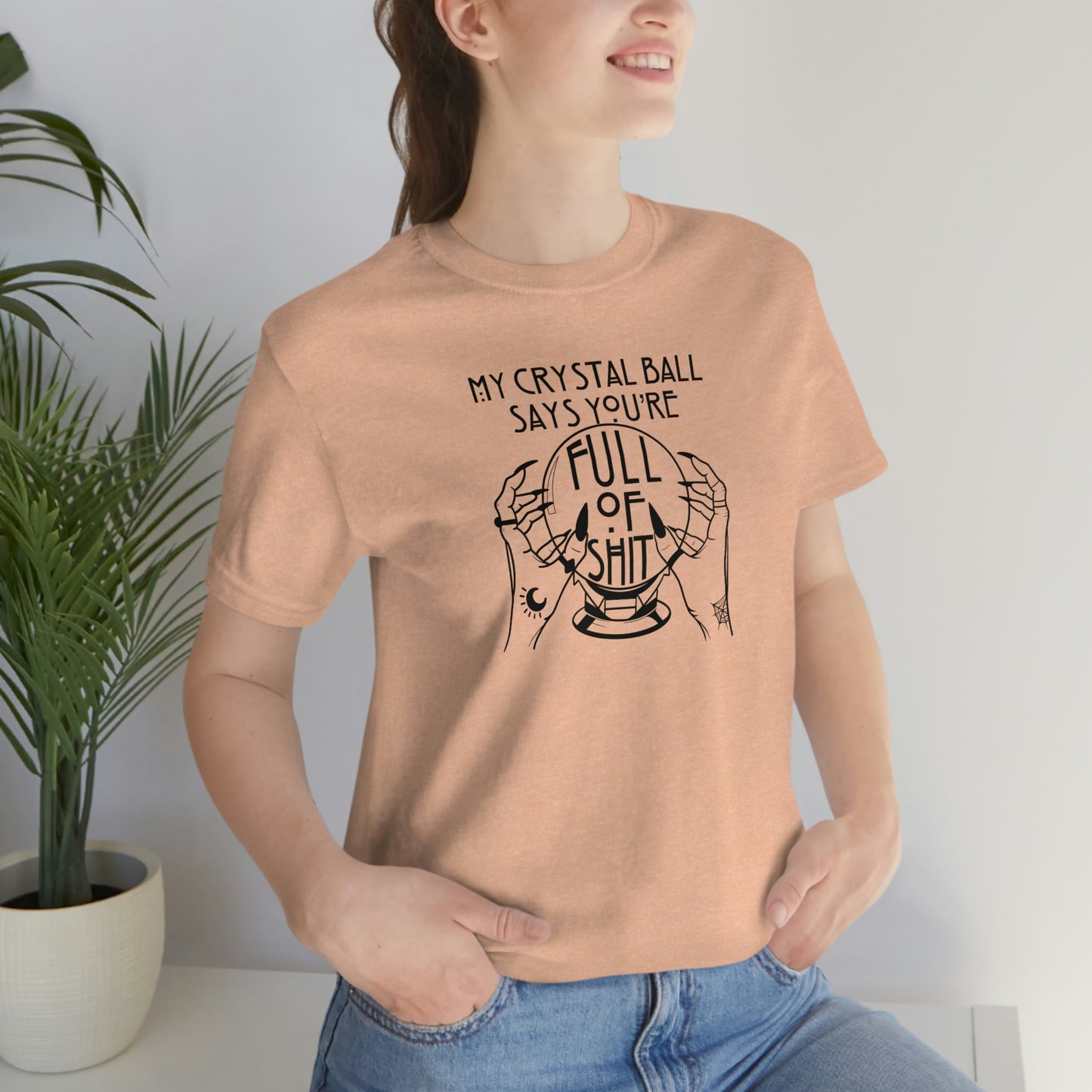 My Crystal Ball Black Font Unisex Jersey Short Sleeve Tee