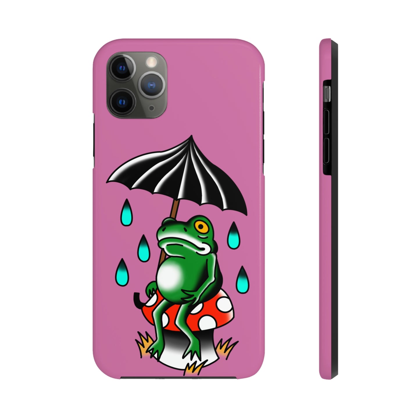 Rainy Day Frog Pink Tough Phone Cases, Case-Mate