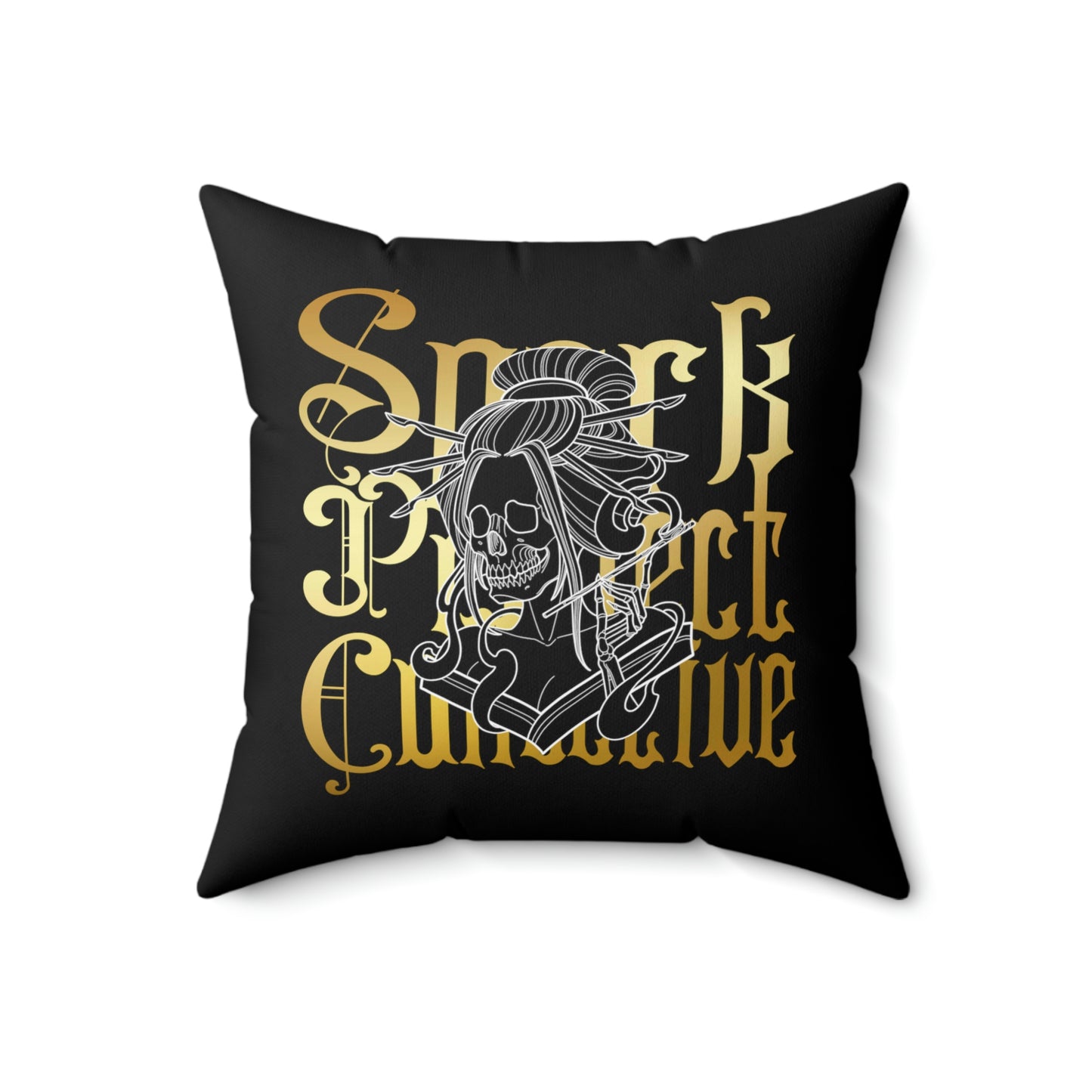 Witch In All of Us-Japanese Spark Spun Polyester Square Pillow