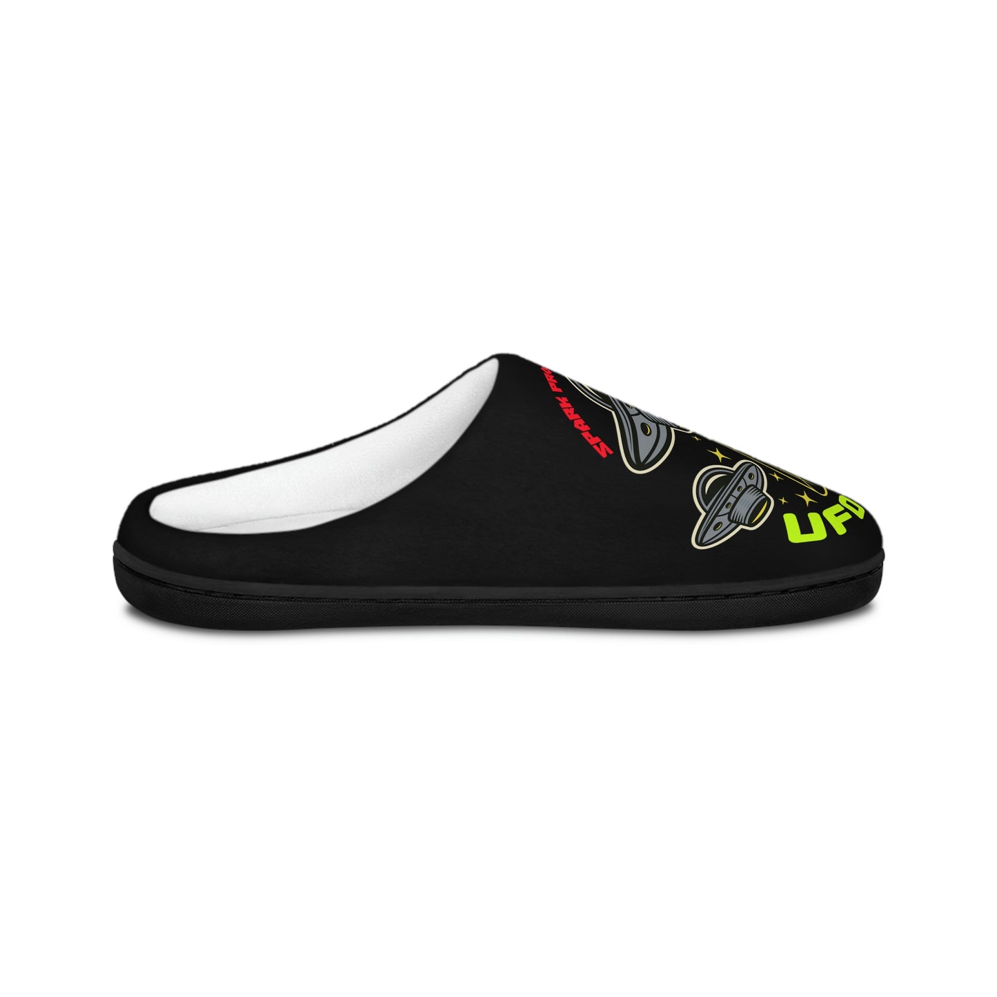 UFO Zone Black Men's Indoor Slippers