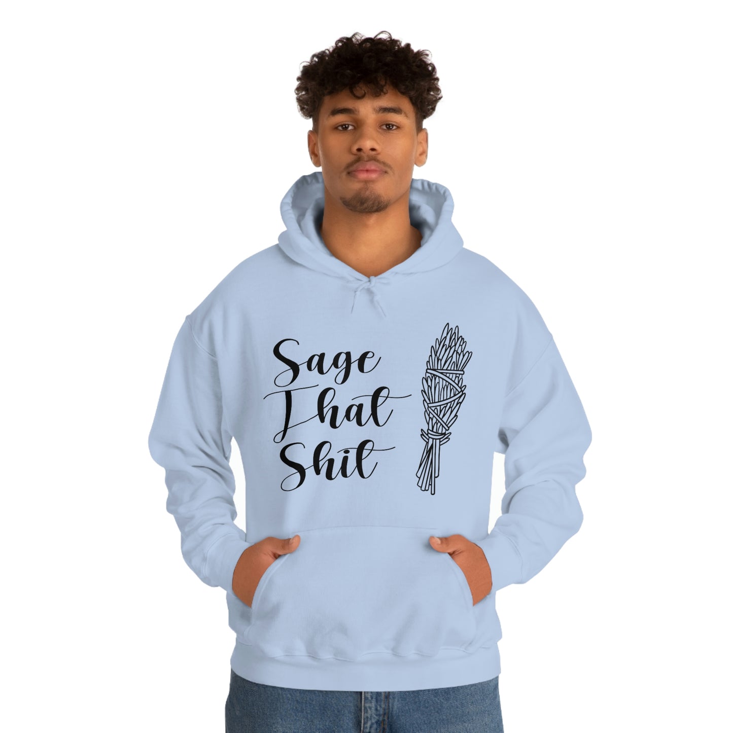 Sage That Black Font Unisex Heavy Blend™ Hooded Sweatshirt