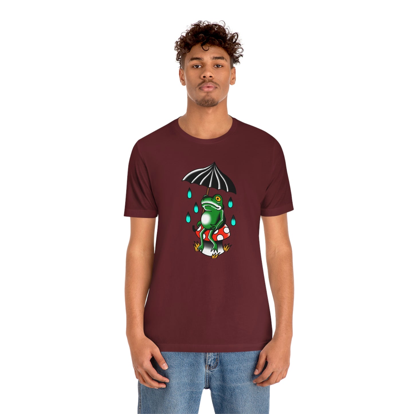 Rainy Day Frog Unisex Jersey Short Sleeve Tee