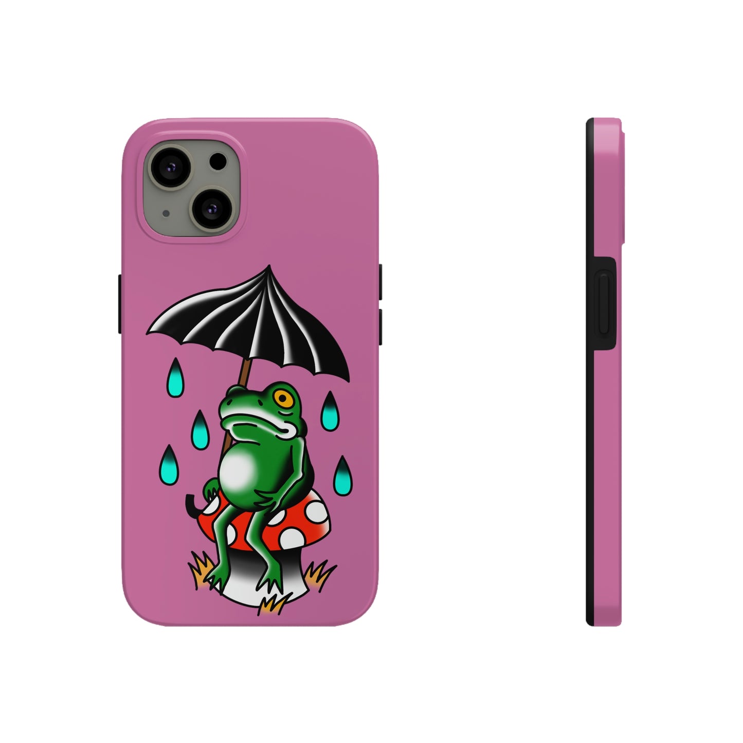 Rainy Day Frog Pink Tough Phone Cases, Case-Mate