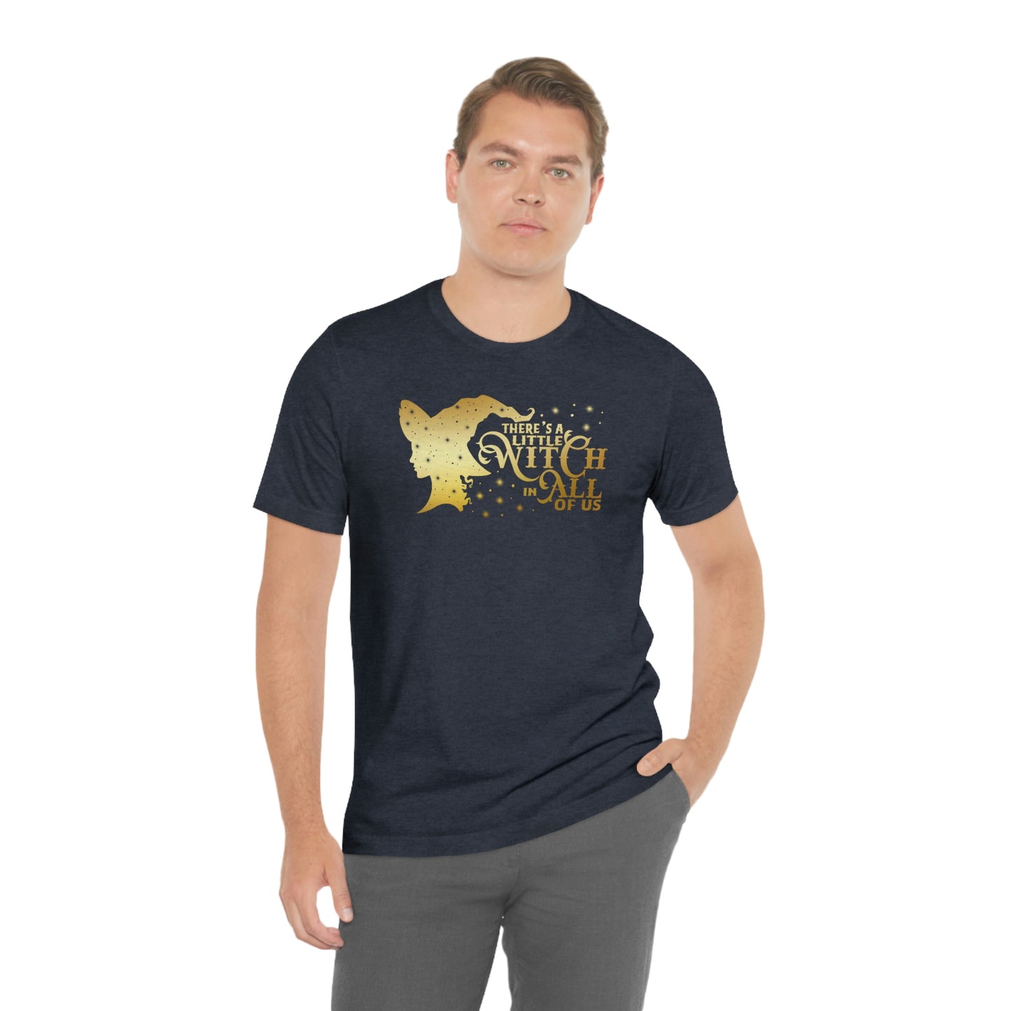 Witch In All of Us Gold Font Unisex Jersey Short Sleeve Tee