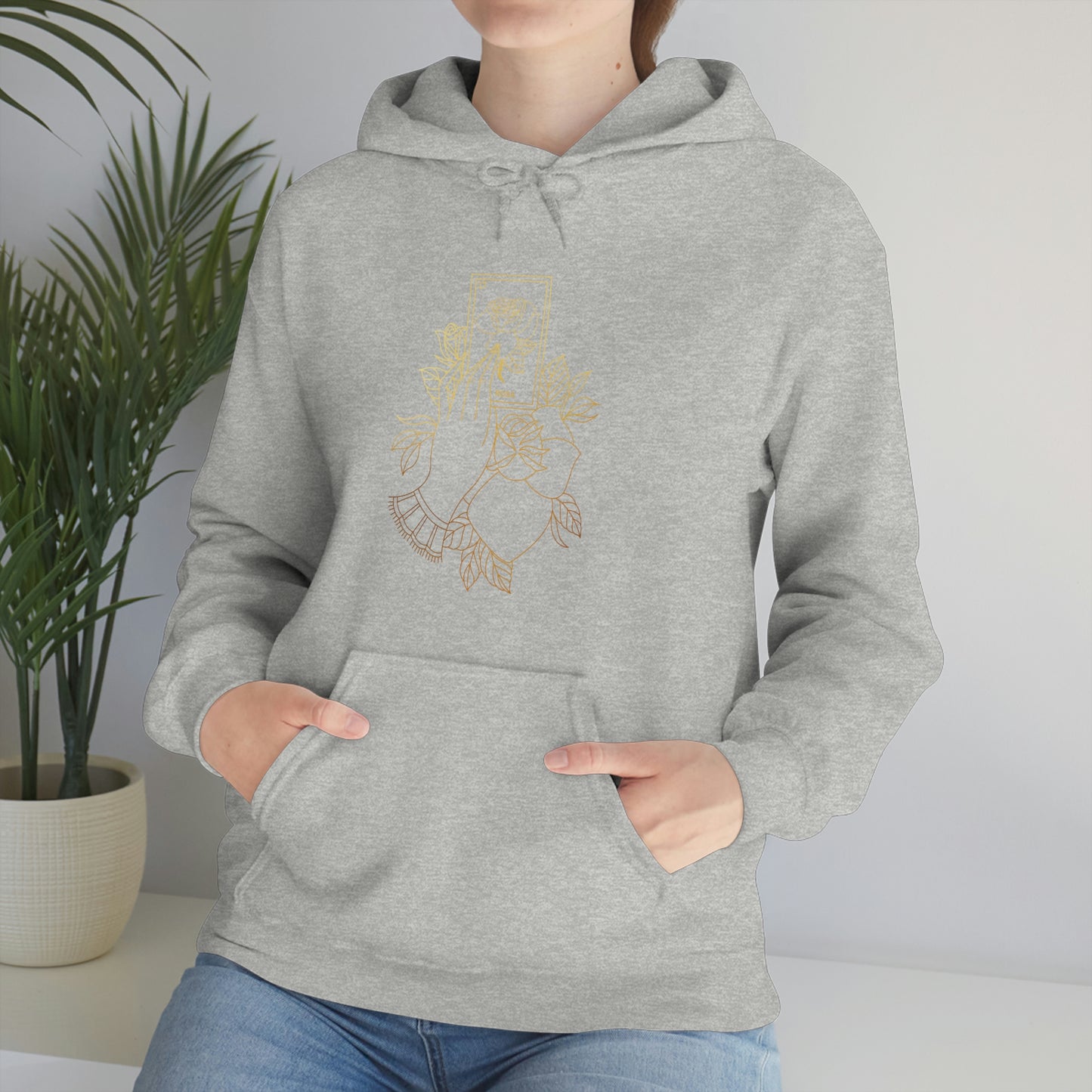 Rosa Card Gold Lines Unisex Heavy Blend™ Hooded Sweatshirt