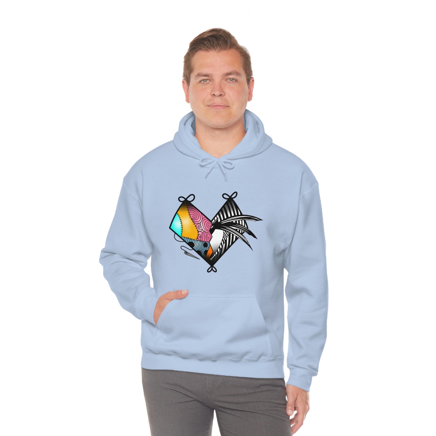 Jack and Sally Heart Unisex Heavy Blend™ Hooded Sweatshirt