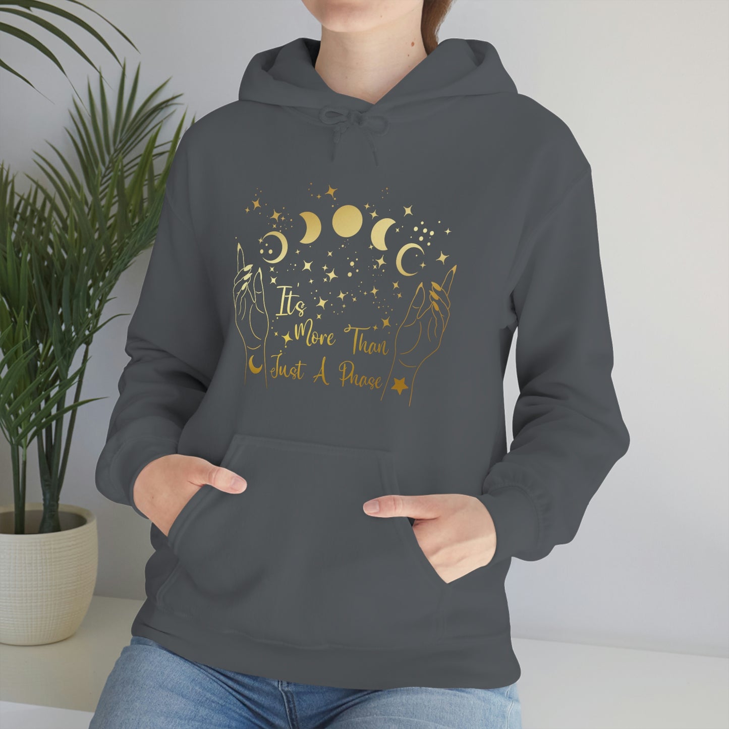 It's Not Just A Phase Gold Font Unisex Heavy Blend™ Hooded Sweatshirt