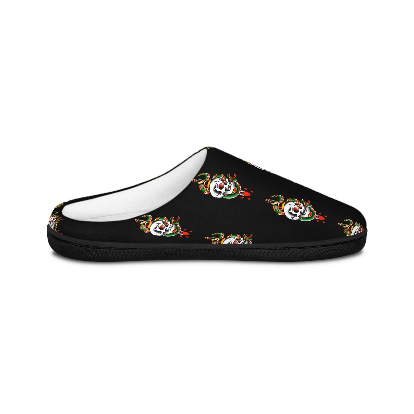 Snake and Dagger Black Women's Indoor Slippers