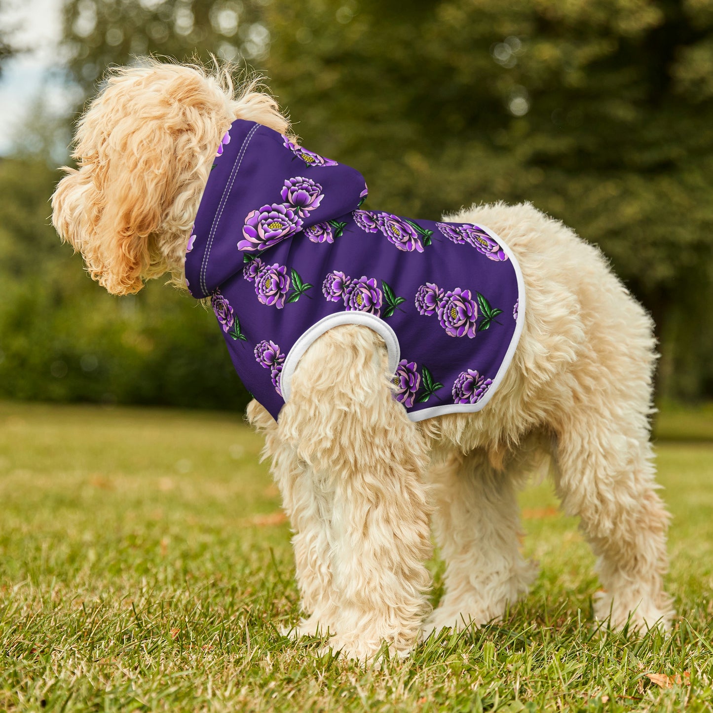 Flower Pattern Dog Hoodie