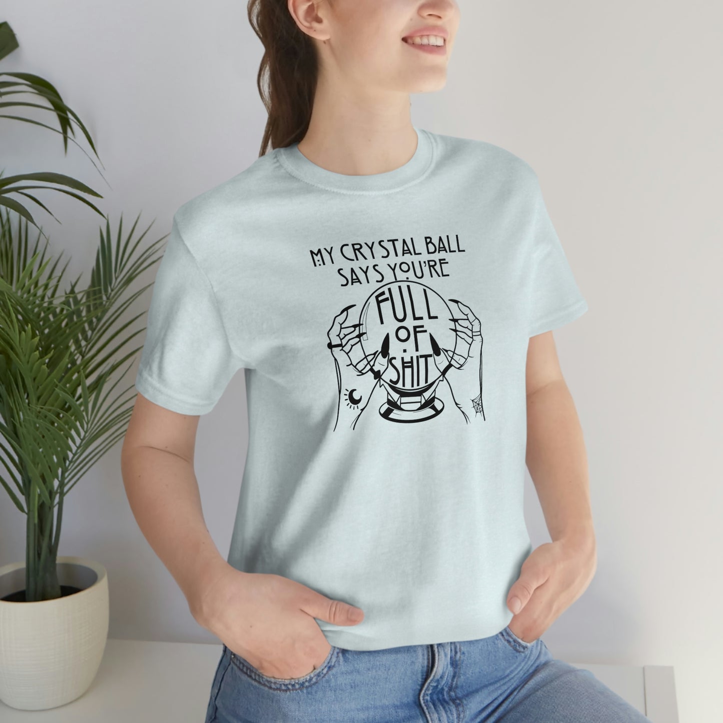 My Crystal Ball Black Font Unisex Jersey Short Sleeve Tee