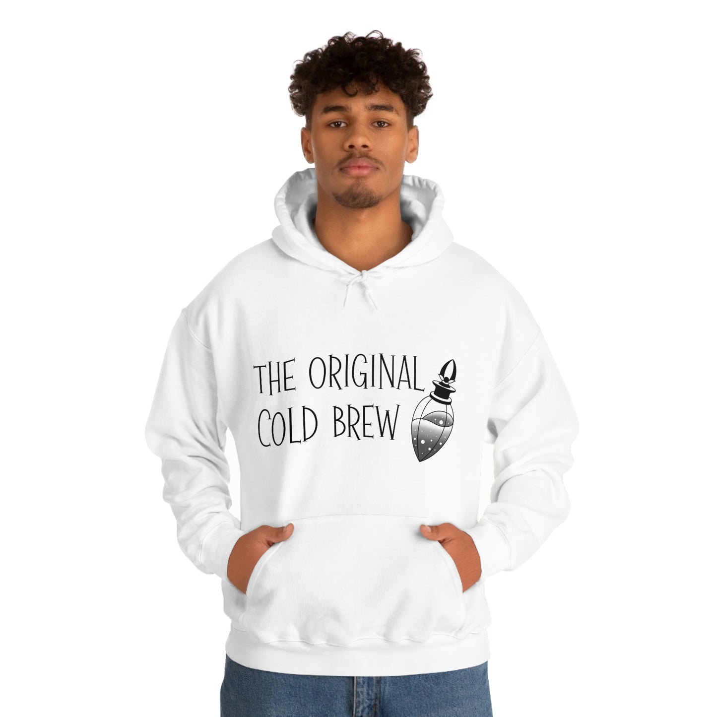 The Original Cold Brew Black Font Unisex Heavy Blend™ Hooded Sweatshirt