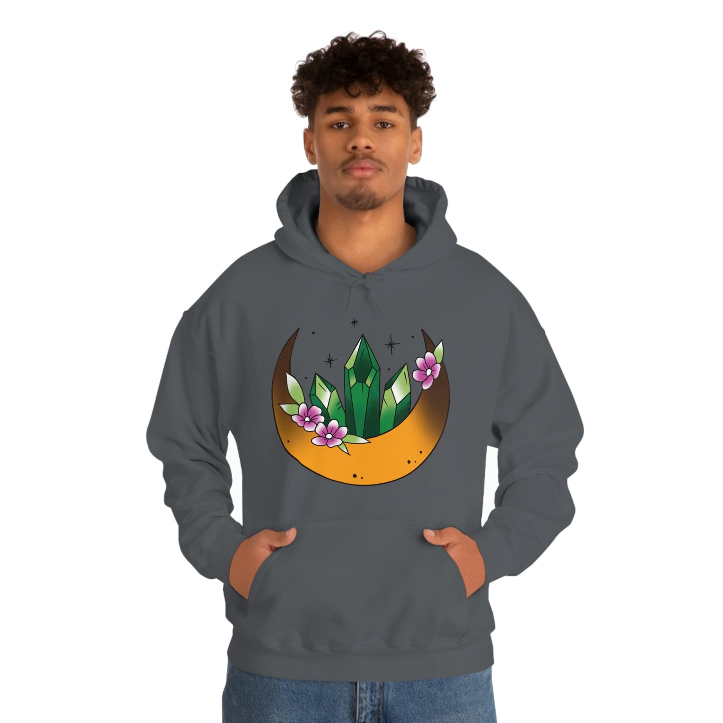 Green Crystal Unisex Heavy Blend™ Hooded Sweatshirt