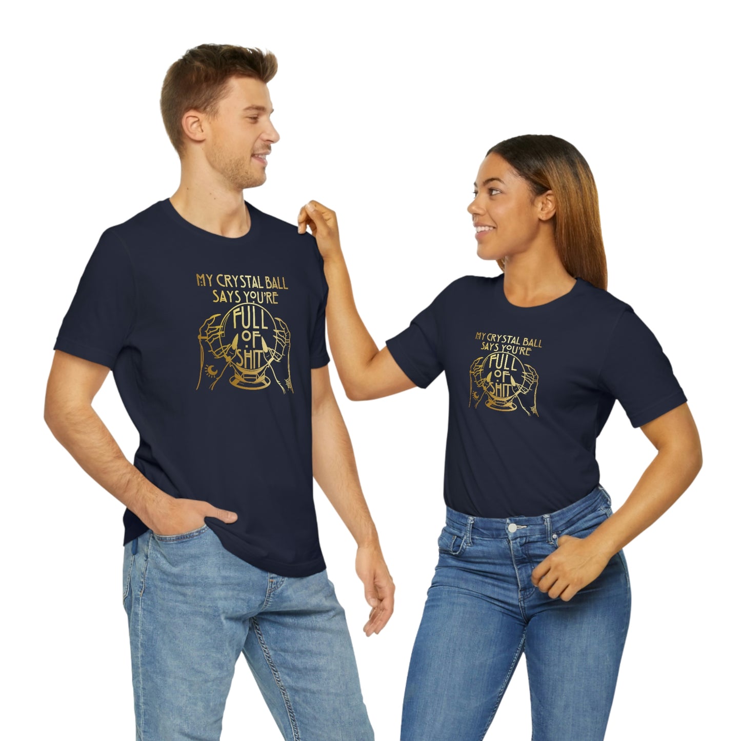 My Crystal Ball Gold Font Unisex Jersey Short Sleeve Tee