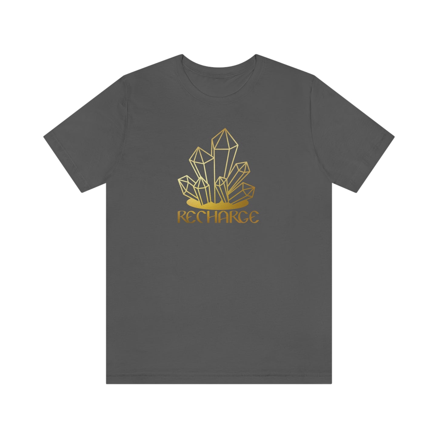 Recharge Gold Font Unisex Jersey Short Sleeve Tee