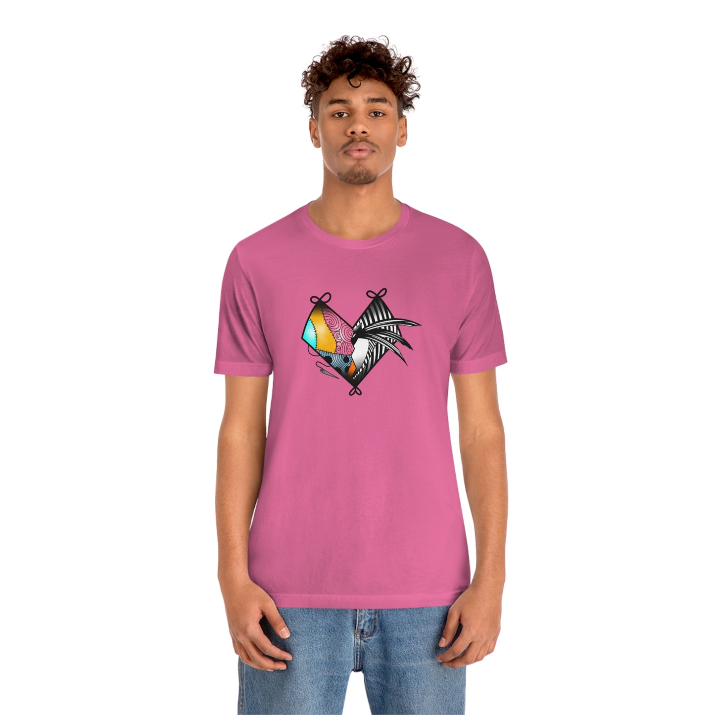 Jack and Sally Heart Unisex Jersey Short Sleeve Tee