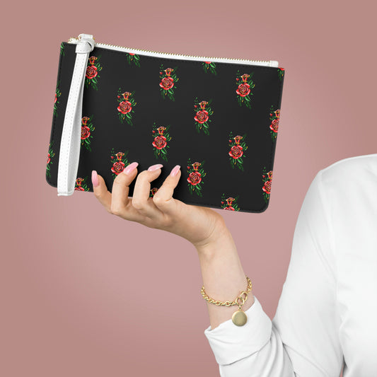 Rose, Black Clutch Bag