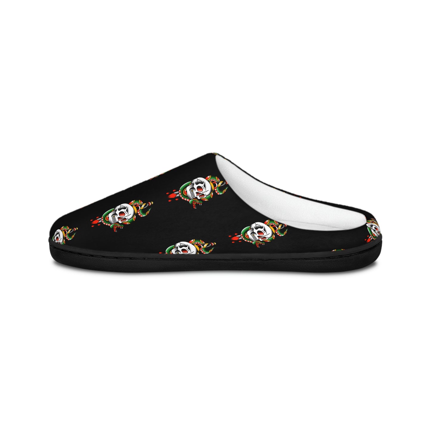 Snake and Dagger Black Women's Indoor Slippers