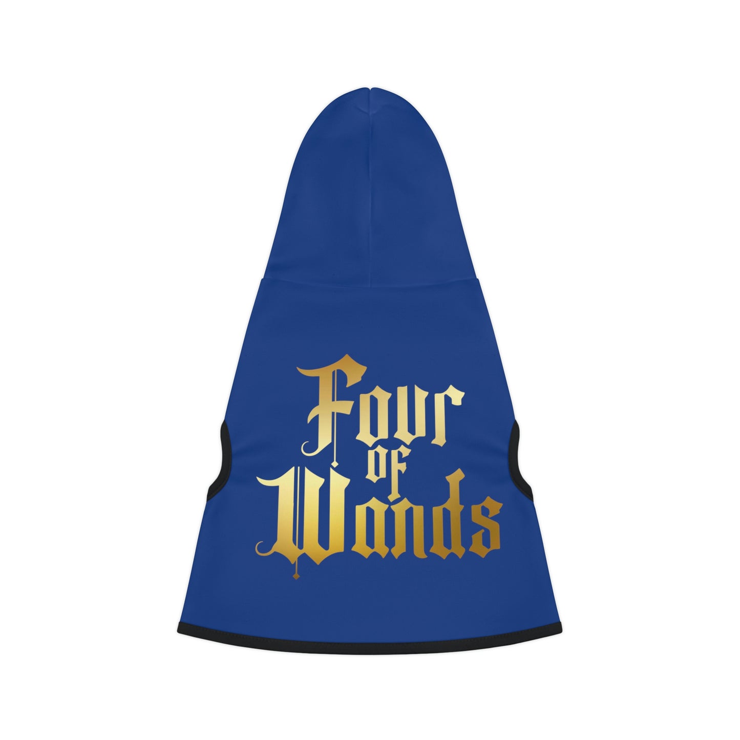 Four of Wands Dark Blue Dog Hoodie