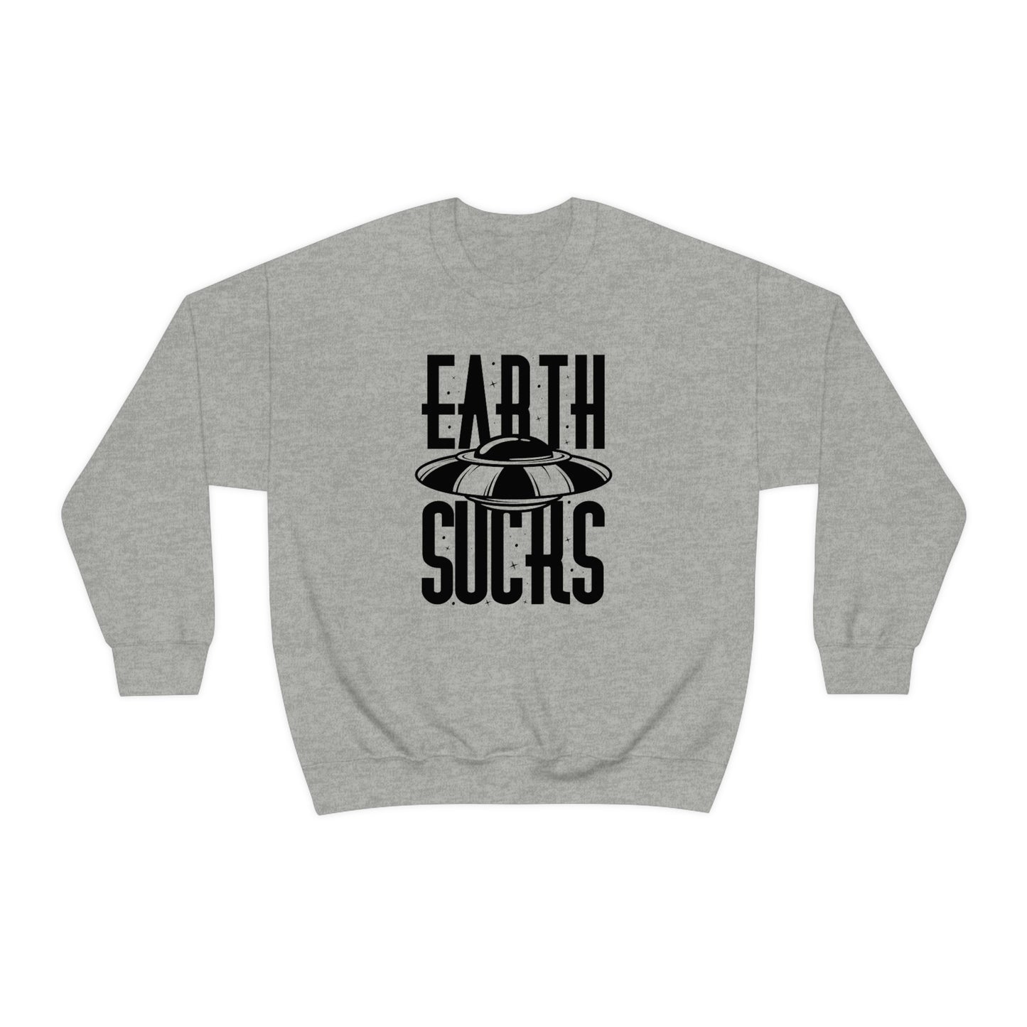 Earth Sucks Black Font unisex heavy blend crewneck sweatshirt