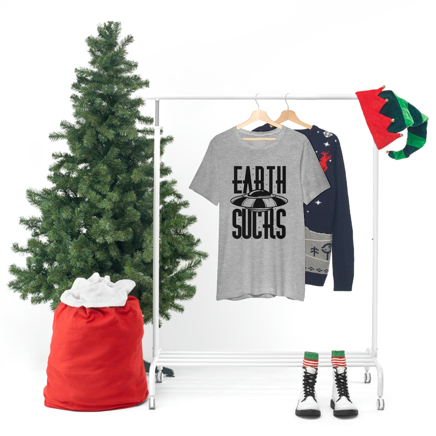 Earth Sucks Black Font Unisex Jersey Short Sleeve Tee