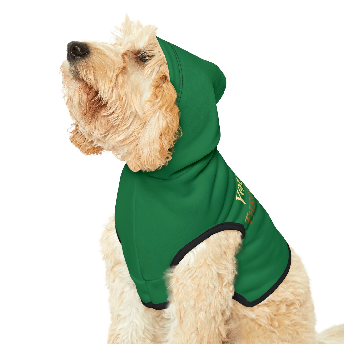 You Sit On A Throne Of Lies Dark Green Dog Hoodie