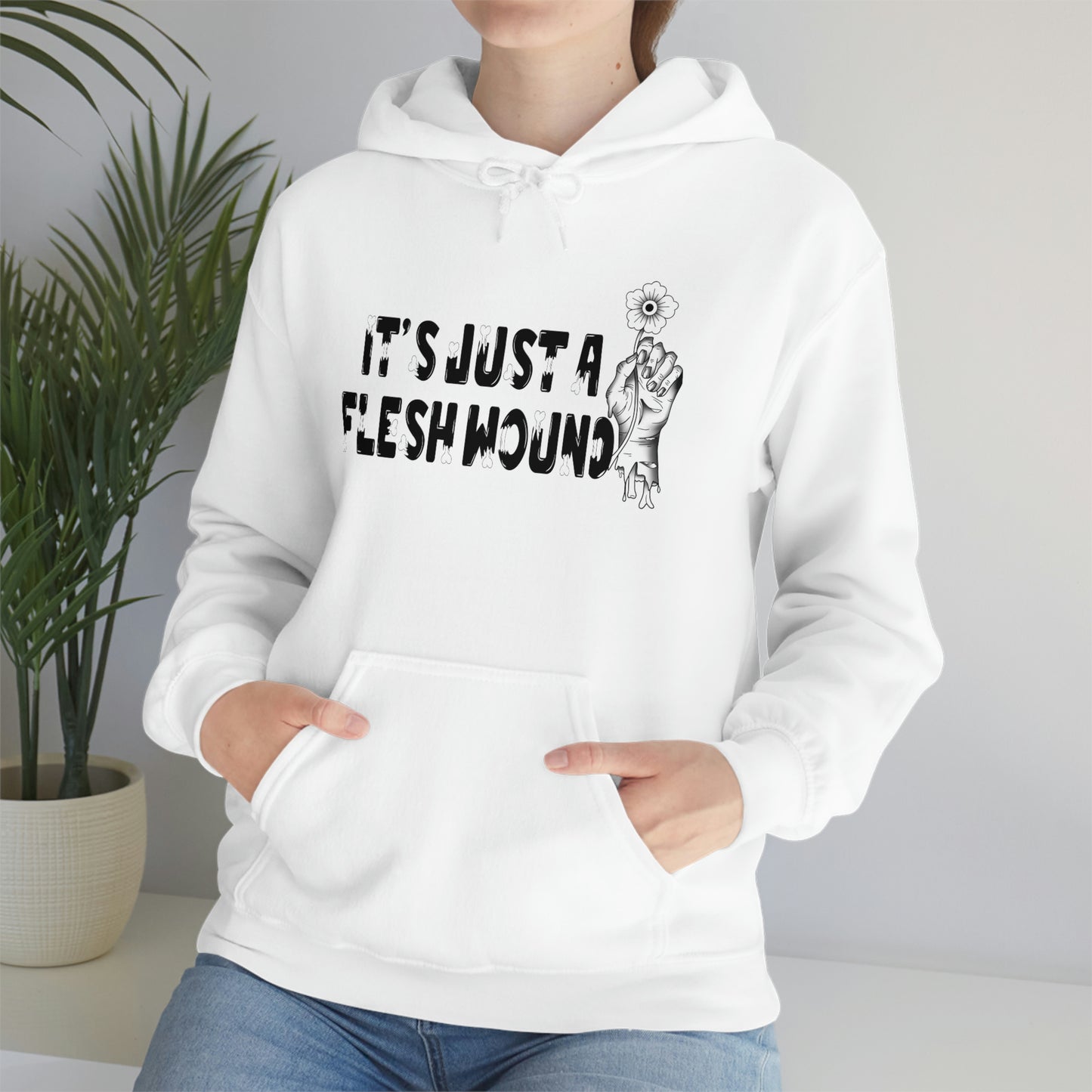 It's Just A Flesh Wound Unisex Heavy Blend™ Hooded Sweatshirt