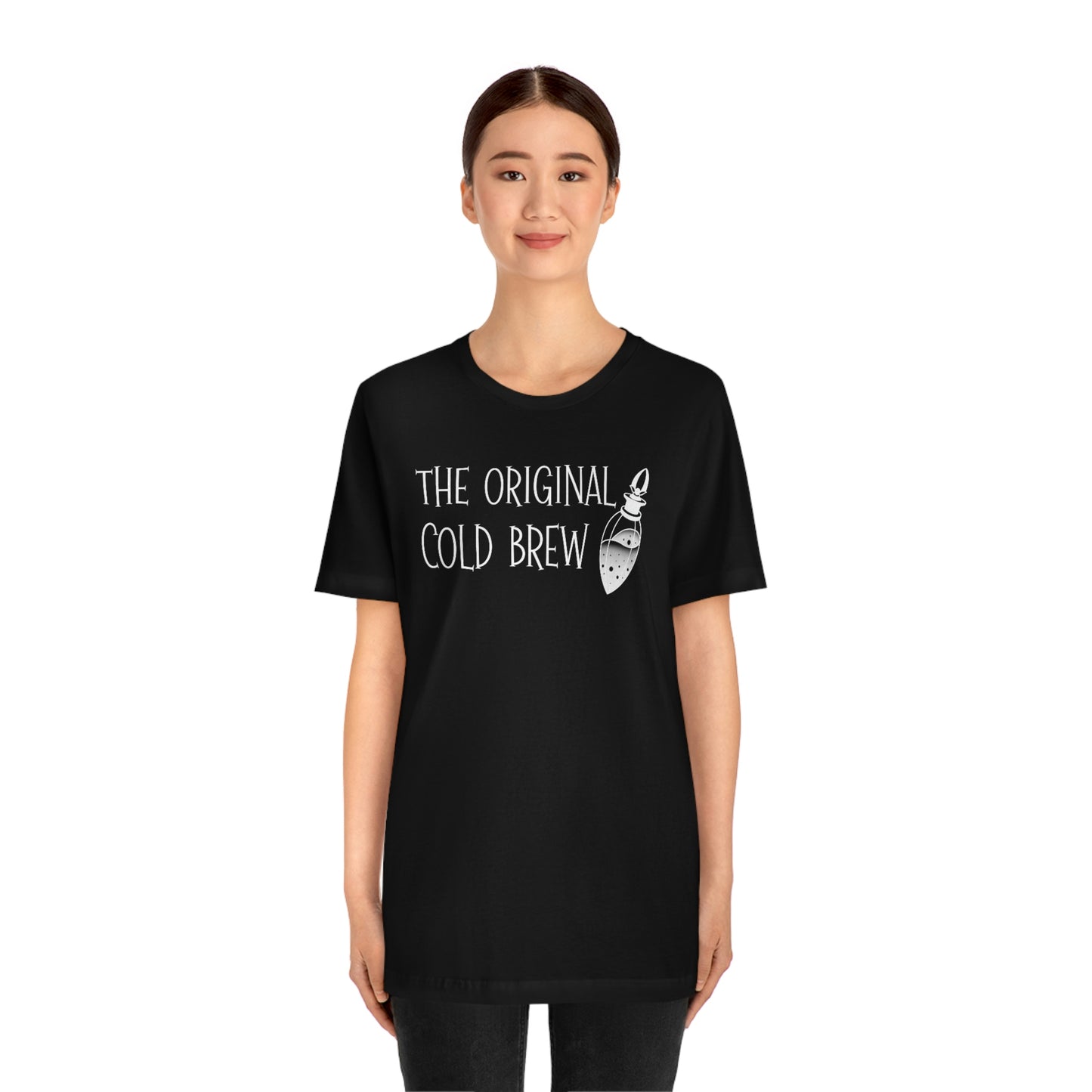 The Original Cold Brew White Font Unisex Jersey Short Sleeve Tee