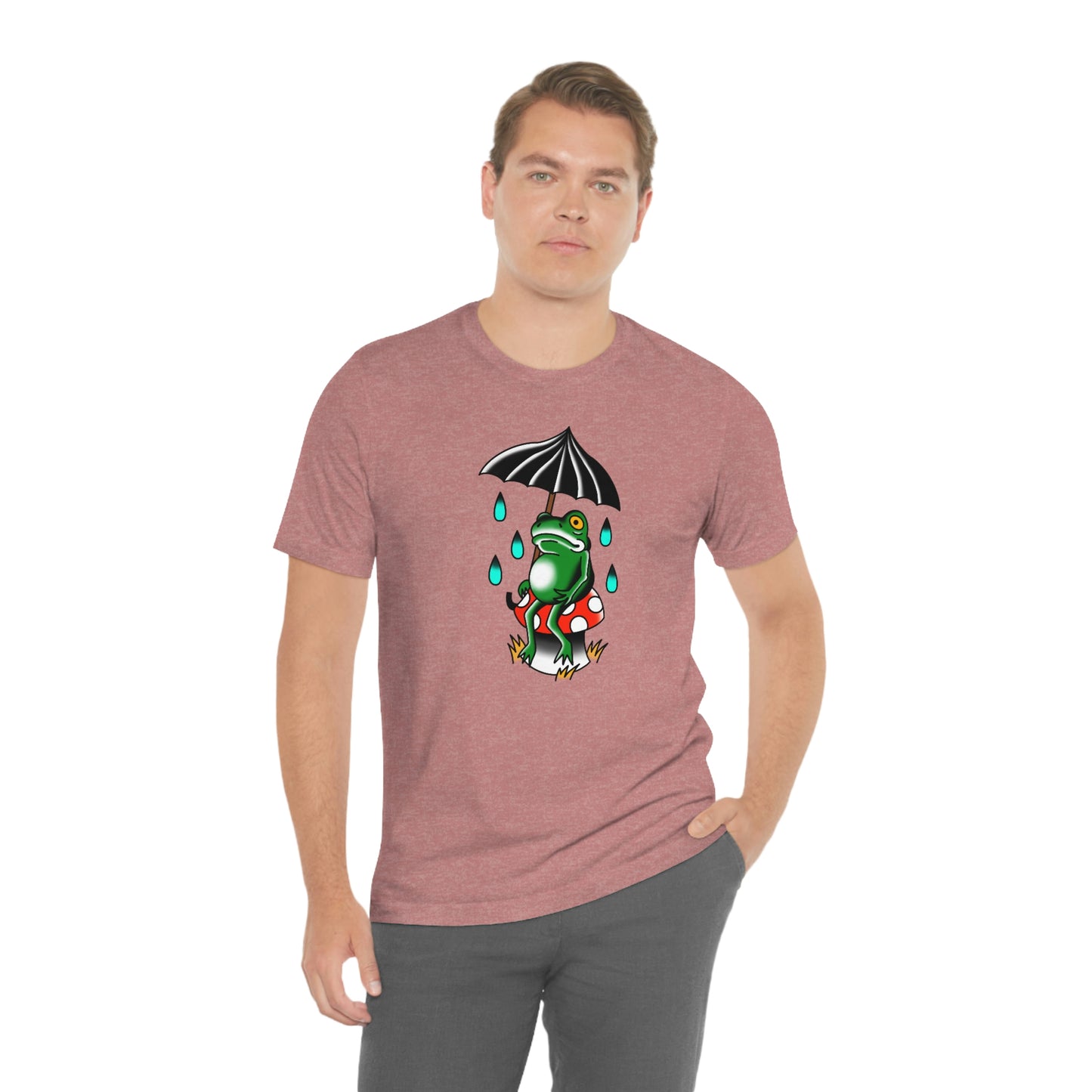 Rainy Day Frog Unisex Jersey Short Sleeve Tee