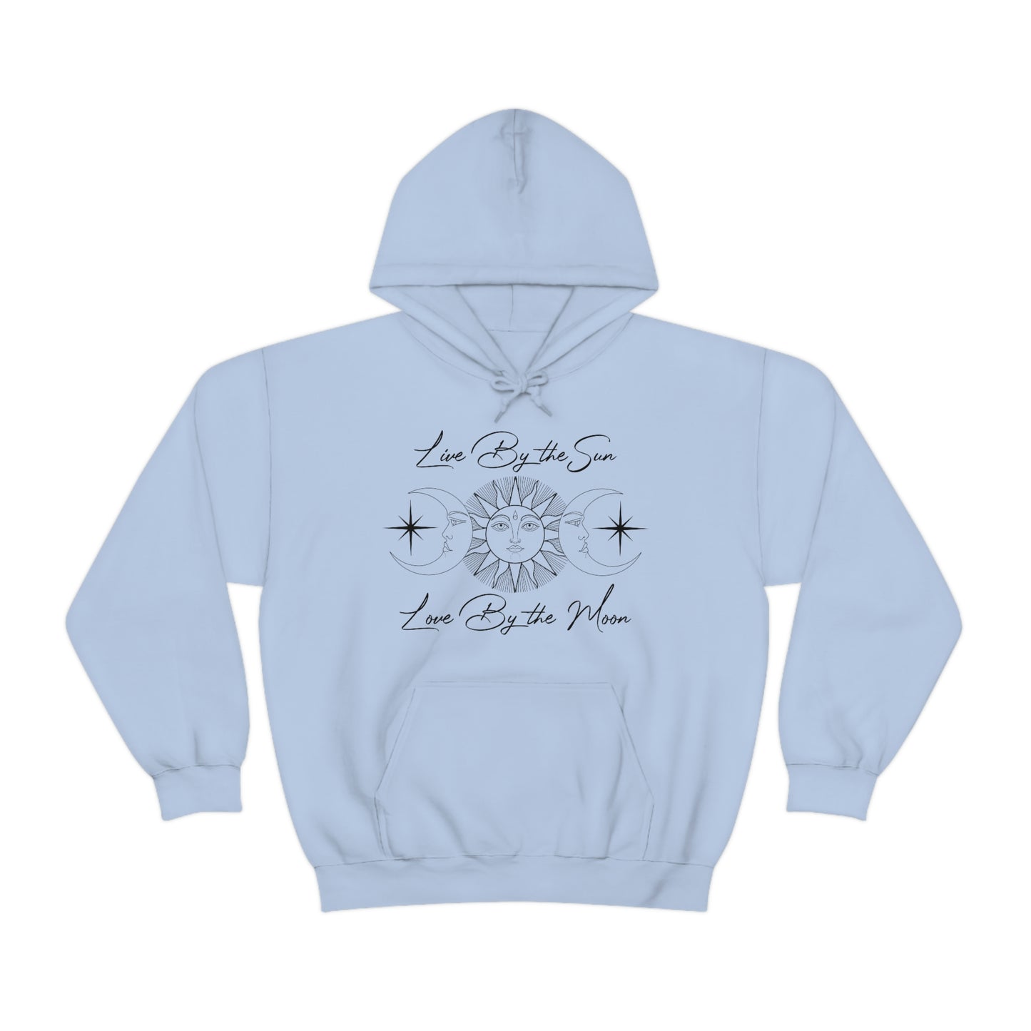 Live by The Sun Black Font Unisex Heavy Blend™ Hooded Sweatshirt