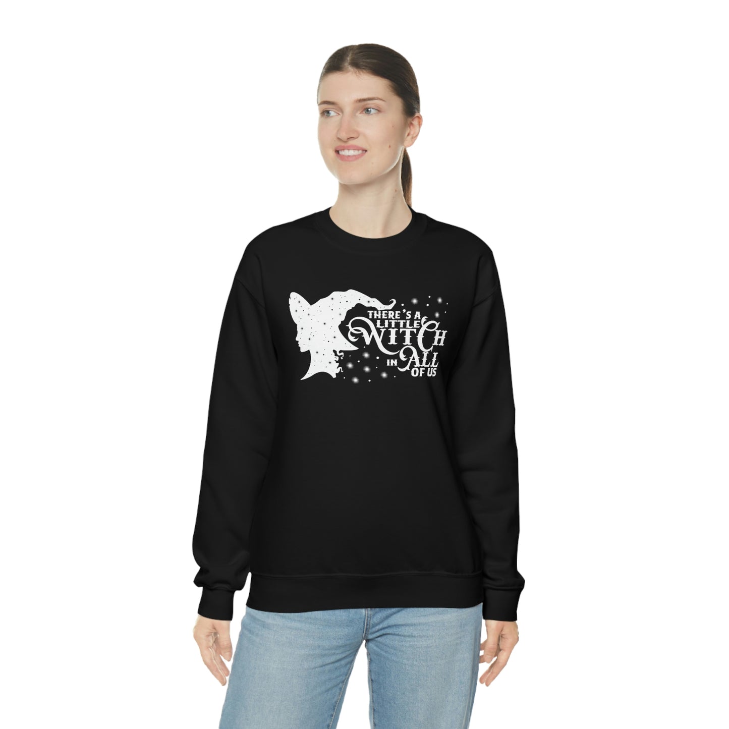 Witch in All of Us White Font unisex heavy blend crewneck sweatshirt