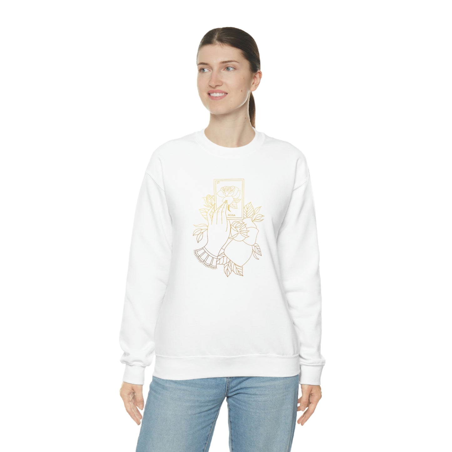 Rosa Card Gold Shading unisex heavy blend crewneck sweatshirt