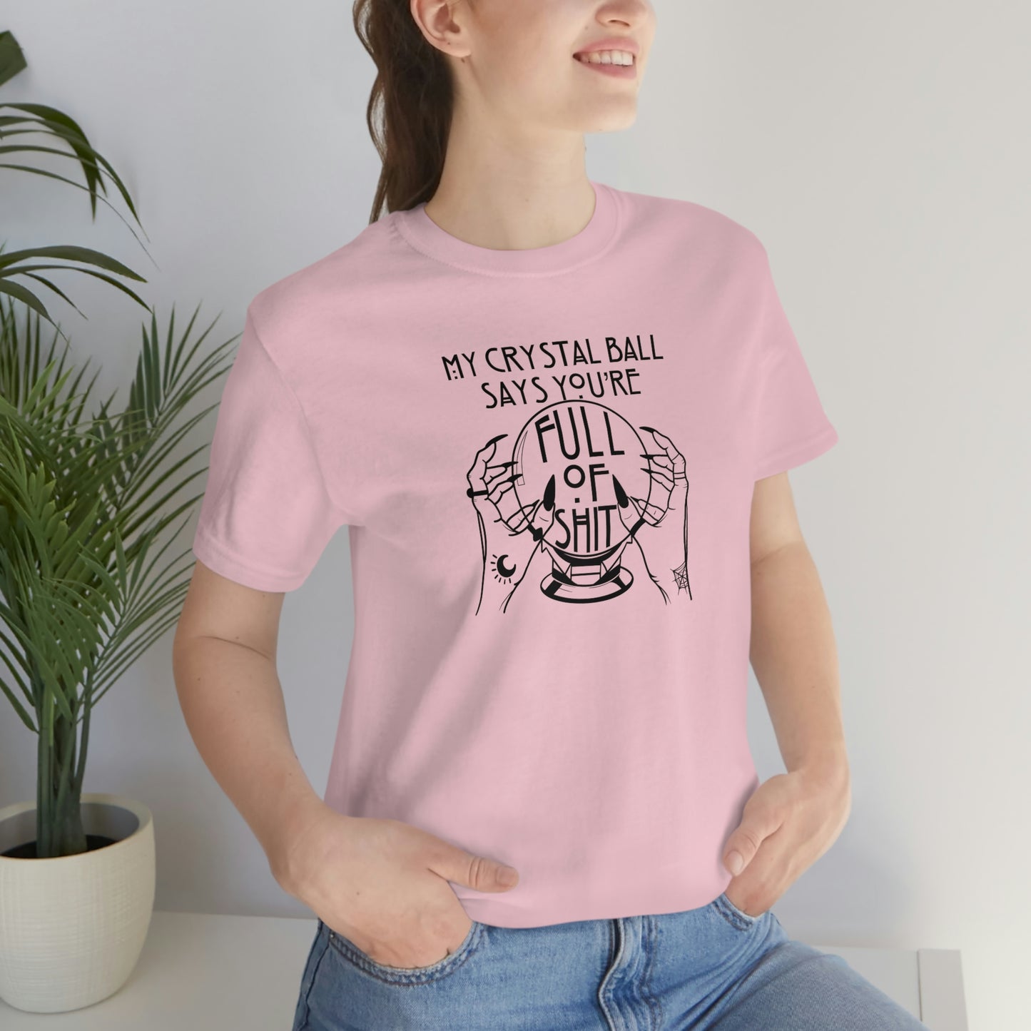 My Crystal Ball Black Font Unisex Jersey Short Sleeve Tee