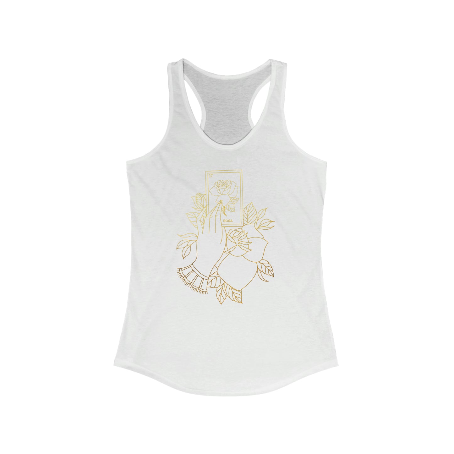 Rosa Card Gold Lines Women's Ideal Racerback Tank