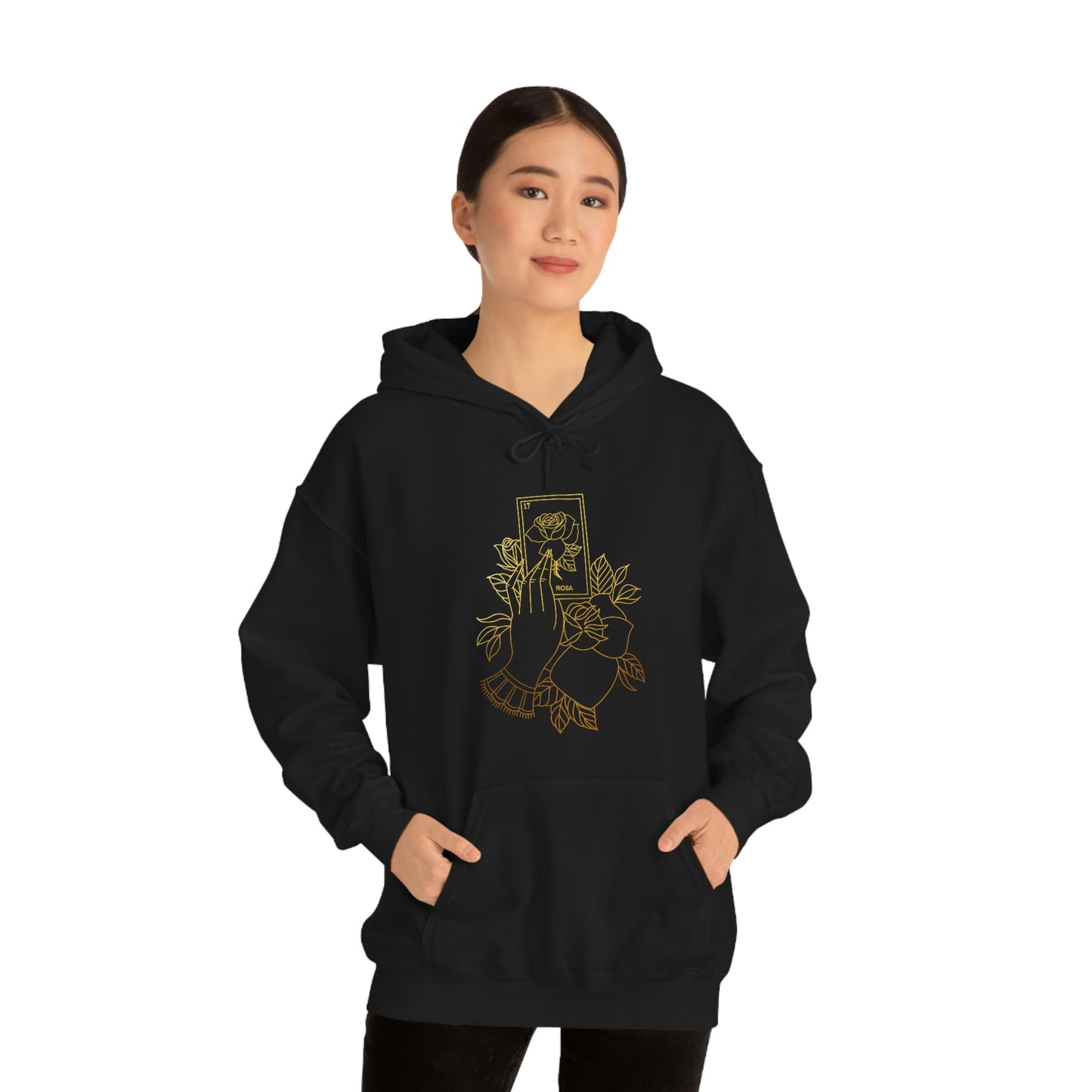 Rosa Card Gold Lines Unisex Heavy Blend™ Hooded Sweatshirt